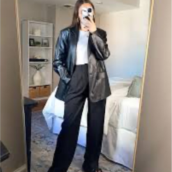 Zara faux leather menswear style blazer BLOGGERS FAVORITE!! - Picture 10 of 10